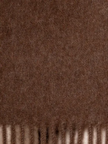 Textura de bufanda de baby alpaca marrón natural