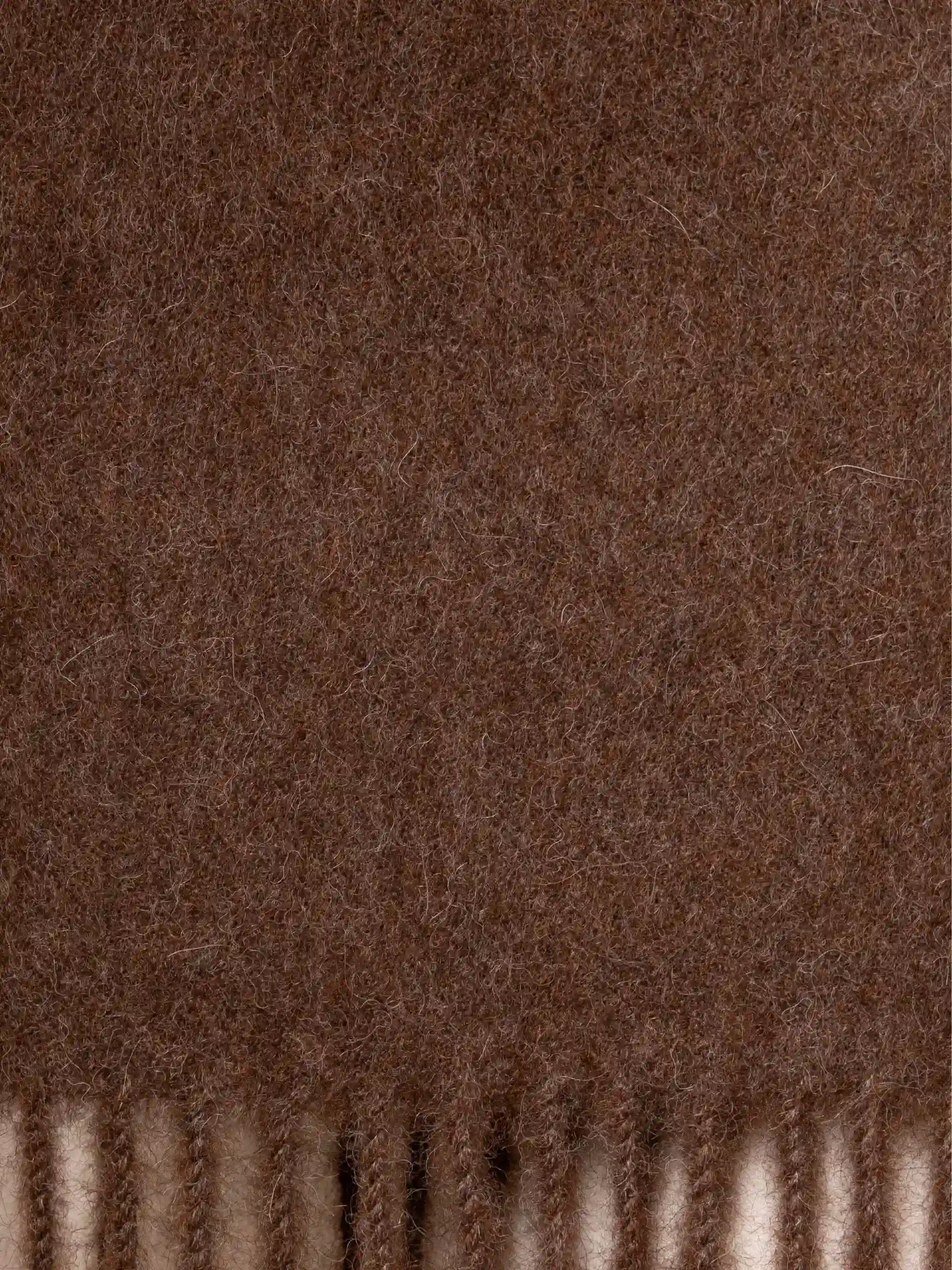 Textura de bufanda de baby alpaca marrón natural
