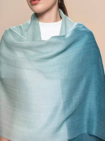 Textura de chal de baby alpaca en verde jade